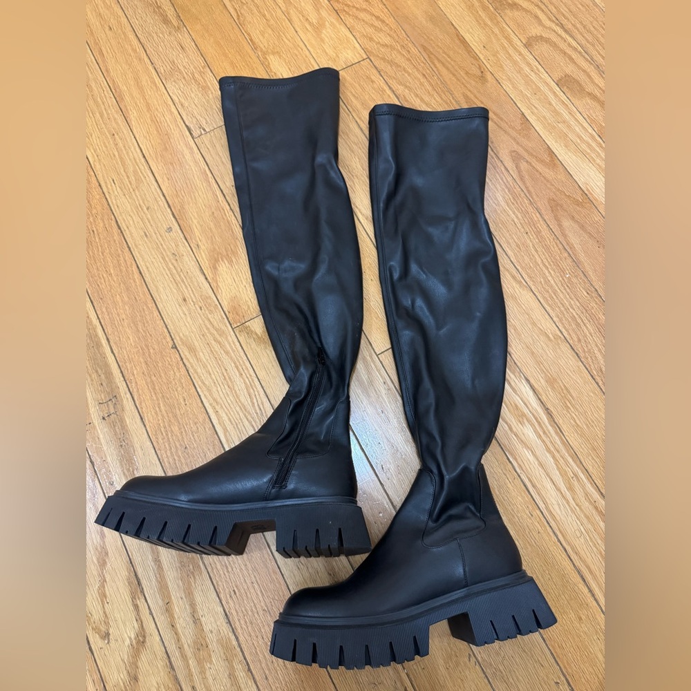 Zara Black Over the Knee Boots